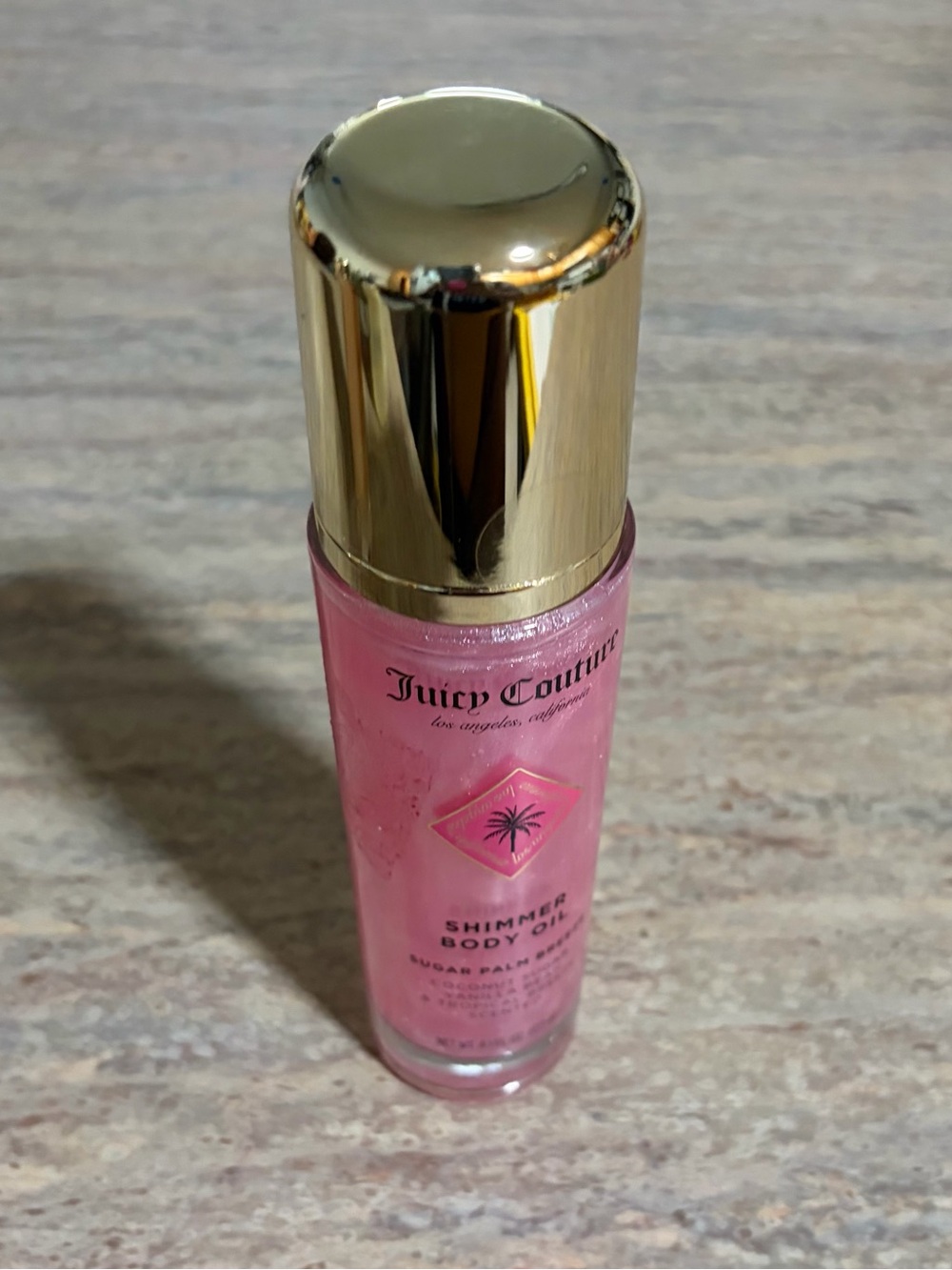 Juicy Couture Sugar Palm Brezze Pink Shimmer Body Oil with Gold Cap